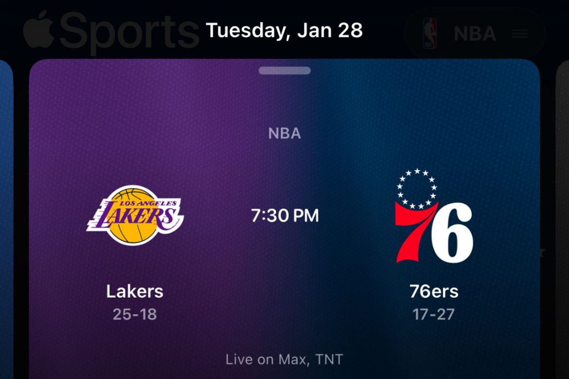 Apple’s Sports app now tells you where you can watch nationally broadcast games